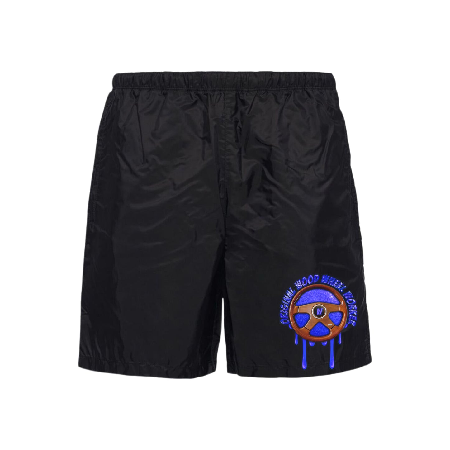 Old School Original Wood Wheel Workers Momo Nylon Shorts