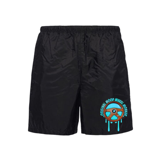 Old School Original Wood Wheel Workers Momo Nylon Shorts