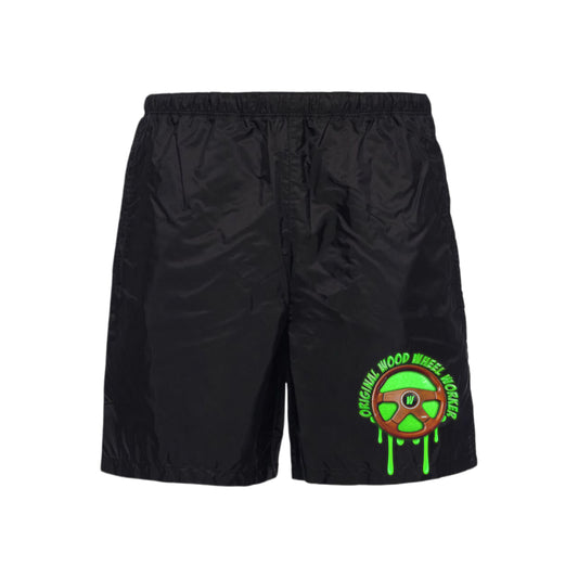 Old School Original Wood Wheel Workers Momo Nylon Shorts